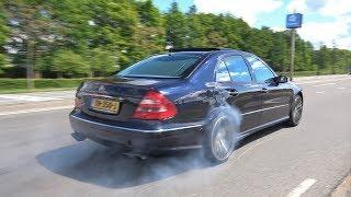 Mercedes-Benz E55 AMG V8 Kompressor BURNOUTS & ACCELERATIONS!