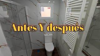 Reforma de un  baño antes y después