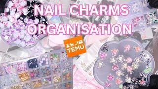 ₊˚  NEW CHARM ORGANIZER! | TEMU NAIL CHARMS ORGANIZATION WITH PRICES & LINKS