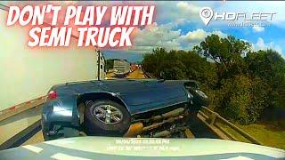 DON’T PLAY WITH SEMI Truck  --- Driving Fails & Lessons Learned! #1291