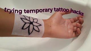 trying a temporary tattoo hack!