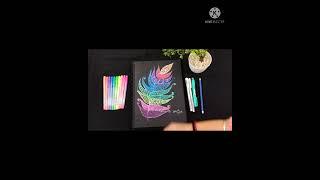 Feather mandala using Sakura gelly roll pens