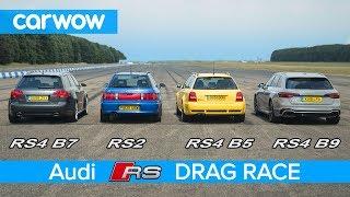 Audi RS4 generations DRAG RACE, ROLLING RACE & review | carwow