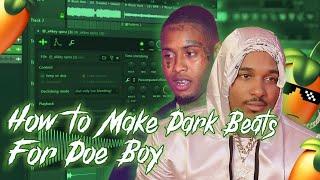 How To Make Dark Beats for DOE BOY (Doe Boy, 808 Mafia) | FL Studio 20 Tutorial