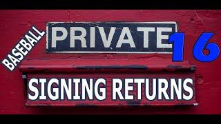 Baseball Private Signings #16 - 4 Returns From Baseball Private Signings Including 2 Completed Duals