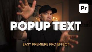 How to Make Pop Up Text in Premiere Pro 2025