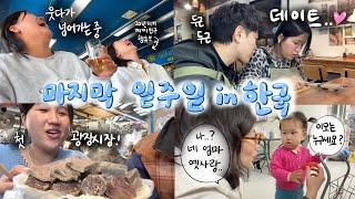 [vlog] 한국에서의 마지막 일주일을 심하게 알차게 보내버린 브이로그 ⎹ 느좋 을지로 데이트, 찌찌친구들과 쭈하 첫 만남, 눈물의 이별 ...