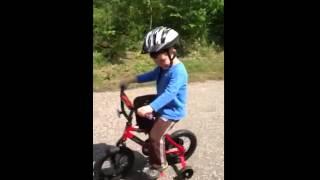 Raiden learns to ride a bike 6-8-15