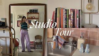 Studio Apartment Tour ️ Mid-Century Furniture, Offbeat Art, and an Abundance of Books