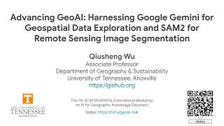 Keynote Presentation at the ACM SIGSPATIAL Conference Workshop on GeoAI