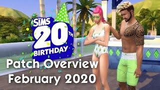 Sims 20th Birthday Celebration | February 2020 Patch Overview |  The Sims 4