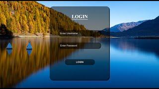 Transparent Login Form With Glass Effect Using HTML CSS 2021 | HTML CSS Tutorials | Tutorials Dev