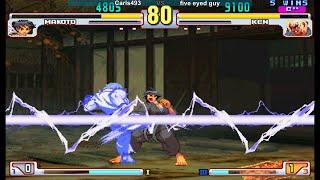 Street Fighter III: 3rd Strike (Fightcade): Match #16: Carls493 Vs. five eyed guy (7 Matches)