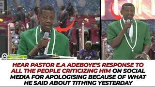 PASTOR ADEBOYE HAS REACTED & RESPONDED TO THE CRITICISM ABOUT HIM ON SOCIAL MEDIA AFTER HIS APOLOGY