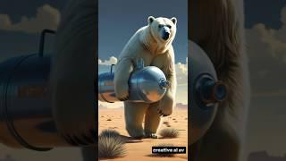 The man's was Troubled by the heat, The bear came up with a plan! #shorts #ai #bear