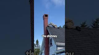 He broke the chimney