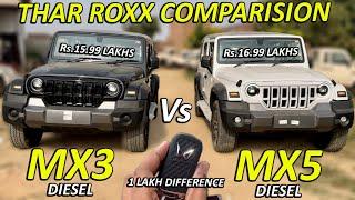 THAR ROXX MX3 VS MX5 | Rs.1,00,000 KA DIFFERENCE | WHICH IS BETTER VALUE THAR ROXX ?? 2024 THAR ROXX