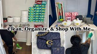 CLEAN  ORGANIZE & SHOP WITH ME| EXTREME HOME CLEANING AND ORGANIZING MOTIVATION