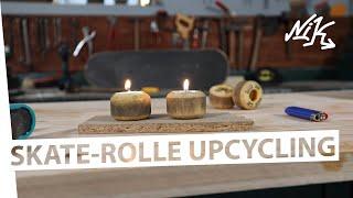 DIY Skateboard-Rolle-Teelicht-Ständer / Upcycling von alten Rollen  | Niklas Schaub