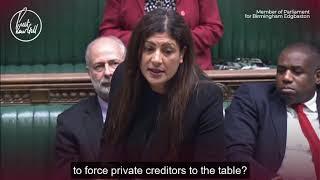 Preet Kaur Gill MP puts question to Andrew Mitchell MP on debt distress