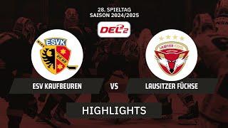 DEL2: ESV Kaufbeuren vs. Lausitzer Füchse I Highlights - 28. Spieltag | SDTV Eishockey