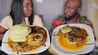 MY HUSBAND IS DOING THIS ON PURPOSE  ASMR AFRICAN FOOD MUKBANG FUFU AND EGUSI SOUP MUKBANG