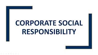 Corporate Social Responsibility