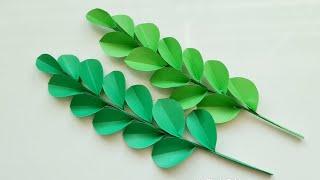 How To Make Paper leaves | DIY Paper Craft | Paper Green leaves | Diary Of Art