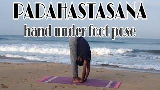 Padahastasana (Hand under foot pose)@RR yoga daily life
