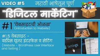 वेबसाइट - वर्डप्रेस यूजर इंटरफेस व सेटिंग । Website - WordPress User Interface and Setting