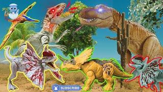 Biggest Pentaceratops VS Triceratops | Mattel Toys Collection : Indoraptor , Spinosaurus