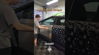 Wrapping this Tesla Cybertruck in Stek Black Camo PPF  #asmr #asmrsounds #tesla #cybertruck