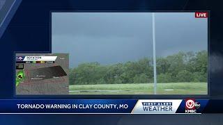 KMBC's Nick Bender spots tornado north of Mosby