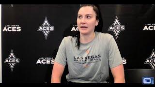 Megan Gustafson Las Vegas Aces post-practice media availability | Aug. 15