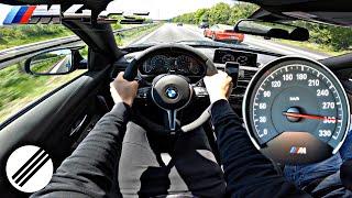 BMW M4 CS F82 INFINITAS 560HP TOP SPEED DRIVE ON GERMAN AUTOBAHN 