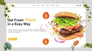 Create a Food Website using HTML and CSS only - Easy Tutorial