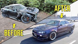 FULL BUILD | Rebuilding (And Body Swapping) Crashed 2019 R35 GTR To Widebody Nissan R34 GTR