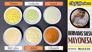 Salsa Mayonesa y Derivadas | Salsas Madre | Aderezos | Curso de Cocina Profesional | Nivel2-14