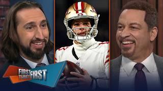 Purdy ‘not a franchise QB’, De’Vondre Campbell walks off, Rams a threat? | NFL | FIRST THINGS FIRST