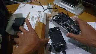 unboxing paket batre np f970 dan charger v615