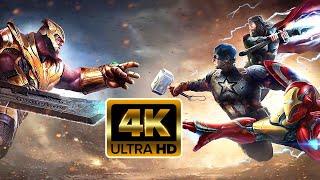 4K - Ultimato - Thanos Vs Cap america, Homem de Ferra e Thor - Dublado - 4K