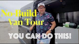 SPACIOUS No-Build Build Van Tour with Almost No Construction Ford Transit