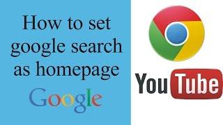 How to set default home page in google chrome like google.com