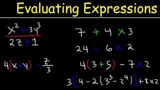 How To Evaluate Expressions With Variables Using Order of Operations