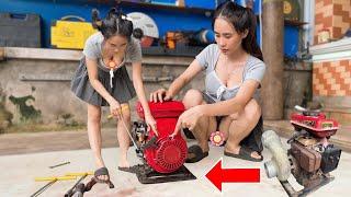 Genius girl repairs and restores water pump that hasn't been used for 10 years#make #tools#diy