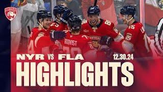 Panthers vs Rangers Highlights | 12.30.24