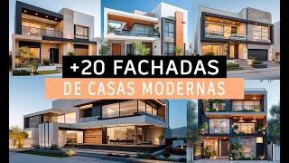 +20 FACHADAS MODERNAS de CASAS PEQUEÑAS - FACHADAS BONITAS y sencillas