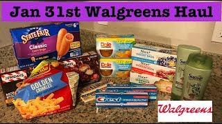 Walgreens Extreme Couponing Haul| Jan 31st| Only cost $3.96!!!!!