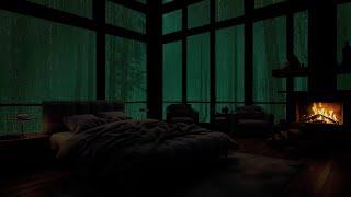 Cozy Cabin With Fireplace And Rain Forest Sounds For Deep Sleep And Relaxation 