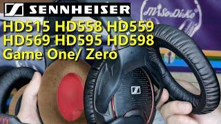 How to Replace: Earpads & Headband on Sennheiser HD515 HD558 HD559 HD569 HD595 HD598 Game One/ Zero